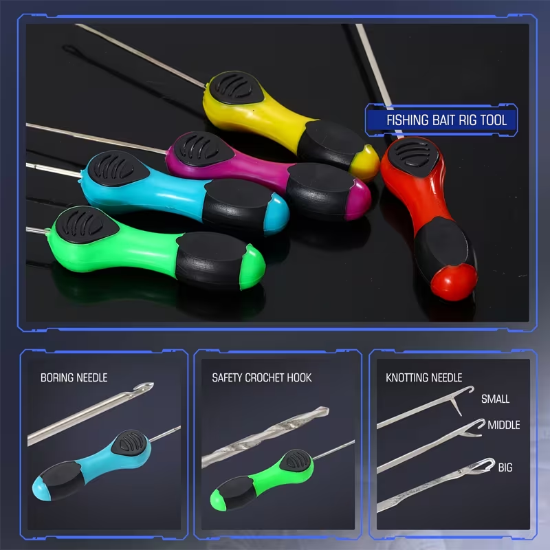 4set Fishing Baiting Needle Carp Fishing Baiting Rig Tool Fishing Needle for Fishing 8