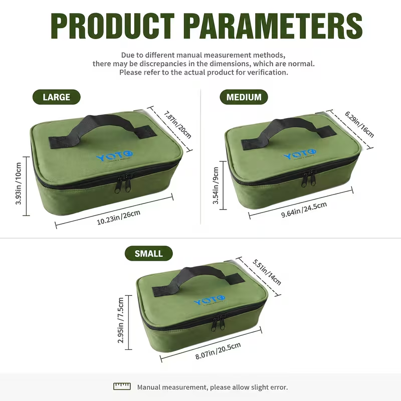 Carp Fishing Bag 3 Sizes S/M/L, Storage for Fishing Reels And Bait, Tackle Accessory Organizer Bag 3